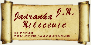 Jadranka Milićević vizit kartica